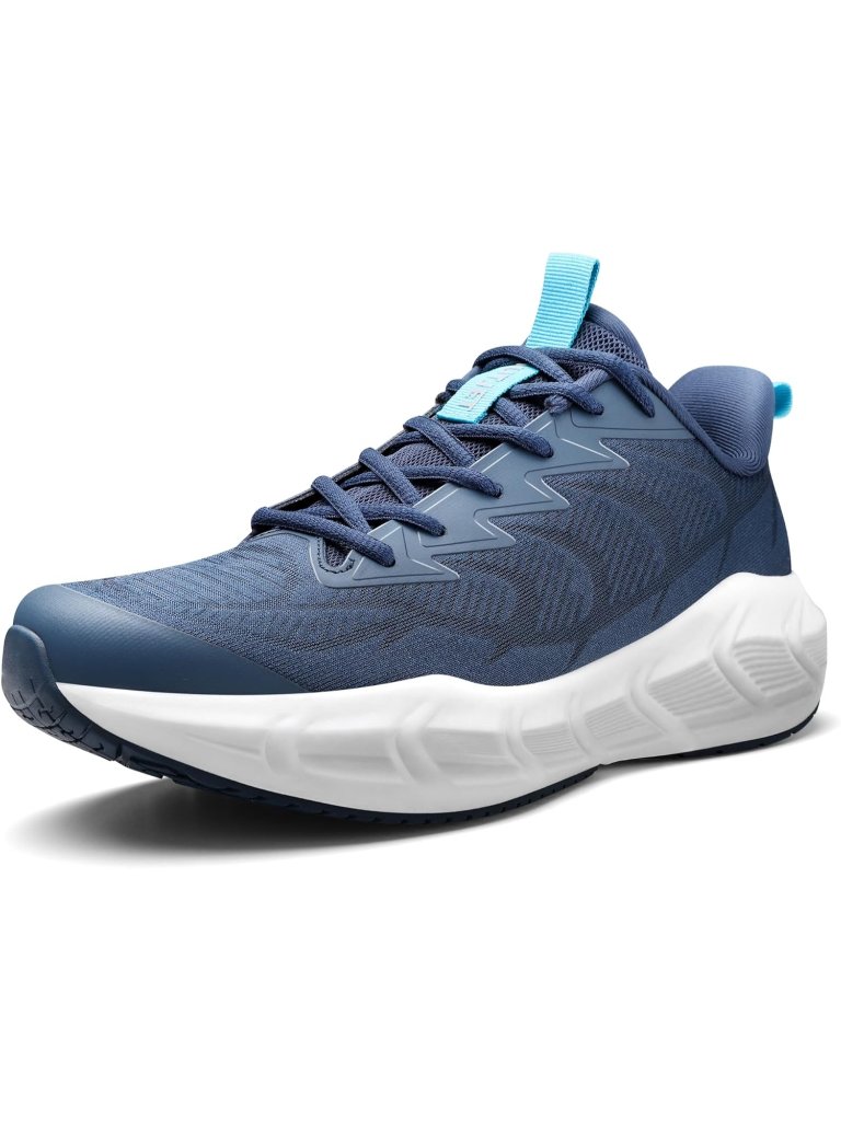 Men's Blue Walking Running Tennis Cushioning Shoes Non-Slip Fashion Sneakers